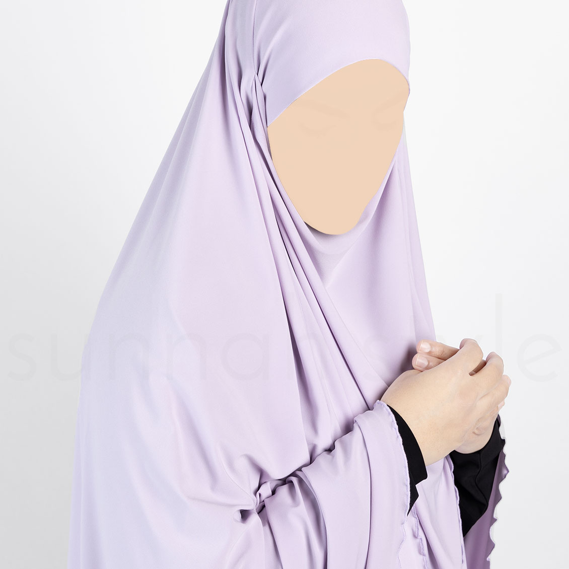 Sunnah Style Jersey Khimar Thigh Length Lavender